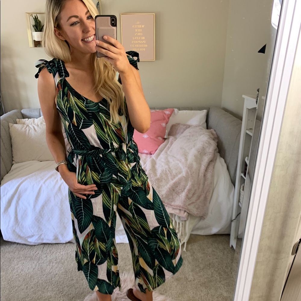 Tropical print jumpsuit